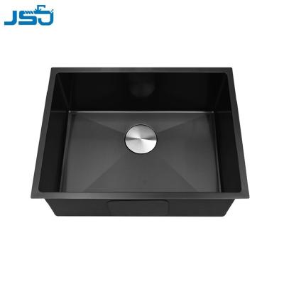 China Without Faucet Black Large Deep Nano Sink Easy To Clean Luxury Handmade Kitchen Sink for sale