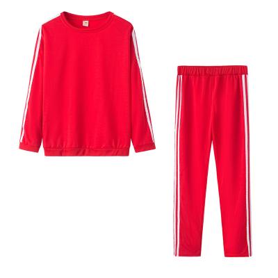 China LOW MOQ QUICK DRY fashion two piece pants set women 2022 new women jogging suits cotton polyester wholesale for sale