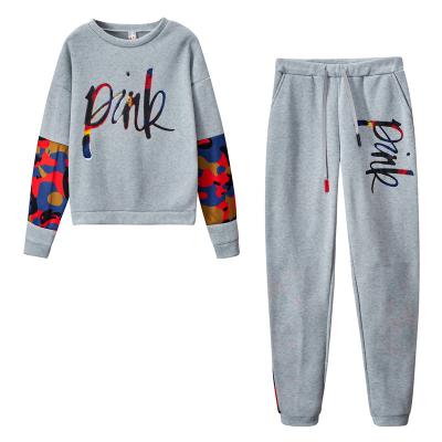 China Fashion Print Polyester Women Sportswear Casual Two Piece Set QUICK DRY 2022 Ladies Autumn Drop Shipping for sale