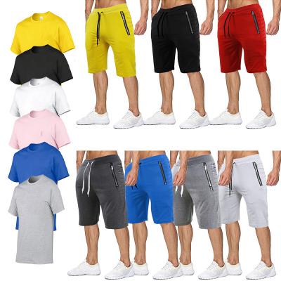 China Wholesale 2022 Custom BOTTOM MOQ QUICK DRY Tracksuit Cotton Sportswear Wholesale Men's Shorts Set Summer for sale