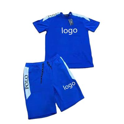 China 2022 Wholesale Custom Men's Shorts QUICK DRY Set Cotton Men Summer Shorts Set Latest Logo Two Piece Sets for sale