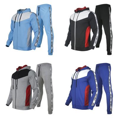 China Hot Sale High Quality QUICK DRY Customized 2022 Mens Jogging Suit Gym Sports Sweatsuit Mens Brand Two Piece Set for sale