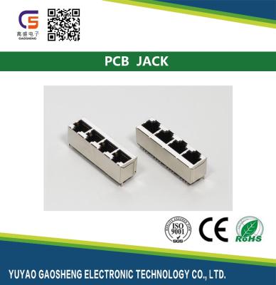 China 2017 New Telecommunication Premium Online Shopping 4 RJ45 SMT Modular Port SMT 8P8C RJ45 Jack Cat Modular Plug .6 Cat.5e Plug for sale