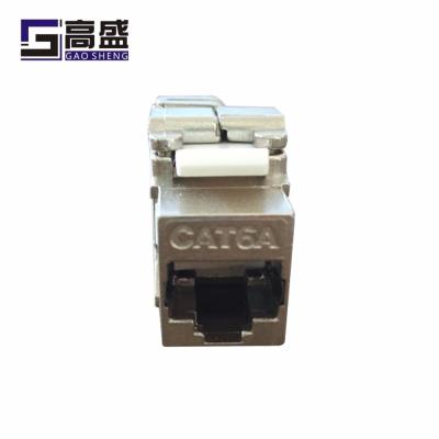 China Telecom Online Shopping Made In China Cat 6A Cat6 Shielded Jack RJ45 Ethernet Keystone Coupler for sale