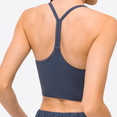 China Antibacterial Customizable Breathable Customizable Women Sports Bra Yoga Fitness Sports Bra Backless Bra for sale