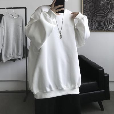 China Anti-wrinkle round neck sweater men and women with the same solid color can be customized LOGO long sleeve basing shirt plus size sweater for sale