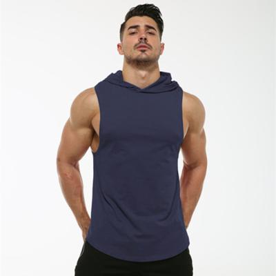 China Custom Men's Singlet Cotton Gym Anti-Shrink Vests Training Tank Top Men Fitness for sale