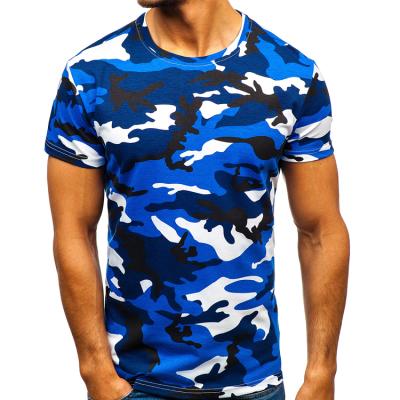 China Wholesale Bodybuilding Quick-Dry Gym Anti-Pilling Workout Camouflage Men's Sports Training T-Shirt for sale