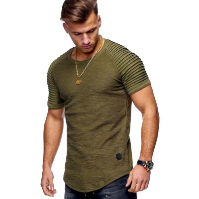 China Sportstyle Anti-pilling T-shirt Men's Short Tee Performance Left Chest Sleeve T-shirt for sale