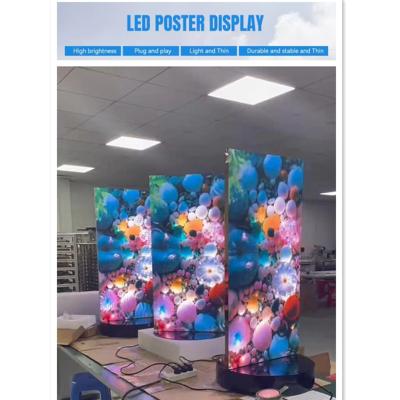 China Indoor Double Sided Intelligent Digital Advertising LED Poster Display Screen P1.56 P2.6 for sale