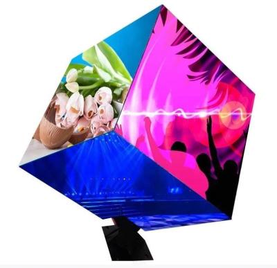 China P2.5 Indoor Outdoor 3D LED Cube 5 Sides Magic Square Cube LED Display Waterproof for sale