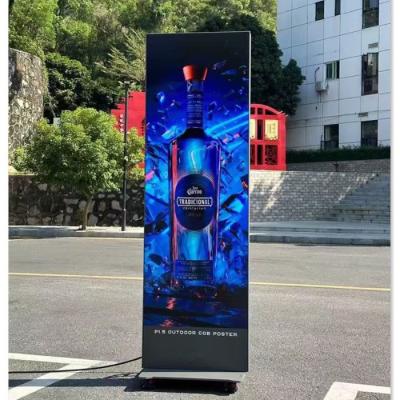 China Outdoor Double Sided Advertising Display Standing LED Poster P1.5 FULL Color 12 Fullcolor 2 Years CE ROHS FCC 6000cd/sqm 640x1600 en venta