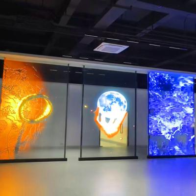 China Ecrãs de filme LED flexíveis de ultra-alto brilho para publicidade e negócios de autoatendimento para aplicações de mídia de vídeo em salas de exposição à venda