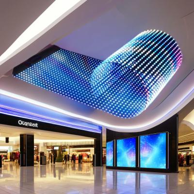 China Ultra-Hochhelligkeitsflexible LED-Filmbildschirme für Werbung und Selbstbedienungsunternehmen für Showroom-Video-Medienanwendungen zu verkaufen