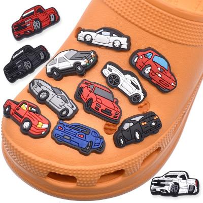 China Durable And Soft Cute Different Car Shoe Charms Fit Room Car Racing Van Shoe Decorations Christmas Gift For Kids for sale