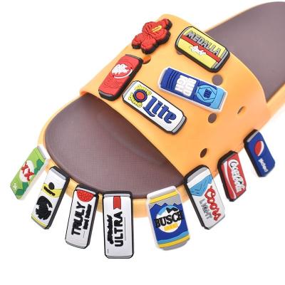 China Durable and Soft Beer Bottles Shoe Boxes Charm Busch Beer Croc Charms Different Beer Beverage Drinks Charms for Shoe Decorations for sale