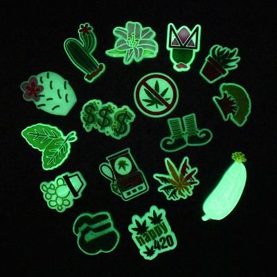 China Durable And Soft Glow In The Dark Protect Environment Shoe Charm Cartoon Plants Shoe Charms For Clogs Shoe Decorations for sale