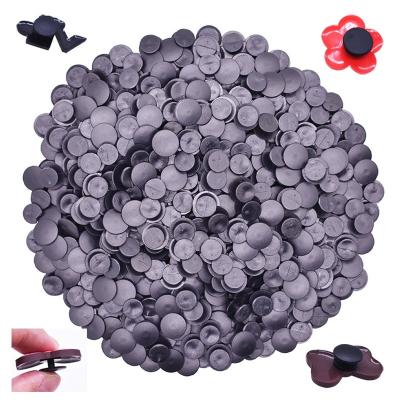 China Washable Black Plastic Buttons Shoe Charms DIY Jewelry Accessories Bracelet Charm High Quality Fit Backs for sale