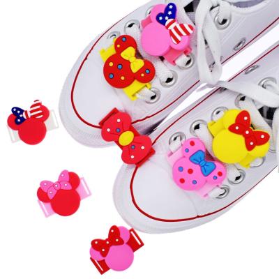 China Durable Available Fashion PVC Cute Bowknot Casual/Sports Shoes Accessories Sneakers Lace Charms Ornament for sale