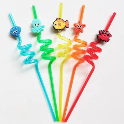 China New Viable Silicone Straw Topper Charm Cover Drinking Topper Charms For Party Wholesale Cute PVC Set Cute Bar Props for sale