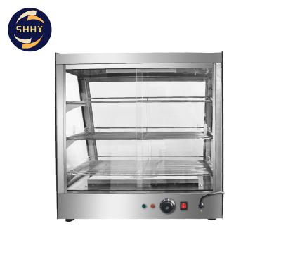 China High Quality 3 Layers Counter Top Black Stainless Steel Electric Food Warmer Display Showcase 620*530*560 Hot Sale for sale