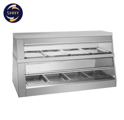 China Factory outlet commercial wholesale electric heating food display cabinet restaurant equipment stainless steel food warmer 1500*760*840 for sale