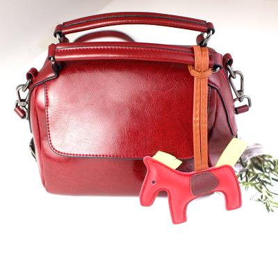 China Leather Horse Shaped Promotional Souvenir Animal Personalized Custom Leather Key Chain for sale