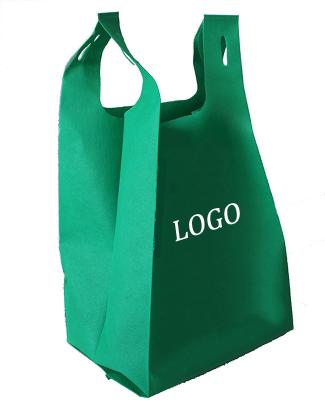 China Eco - Friendly Eco - Friendly Shopping Durable Non Woven Supermarket T Shirt Bags Supplier for sale