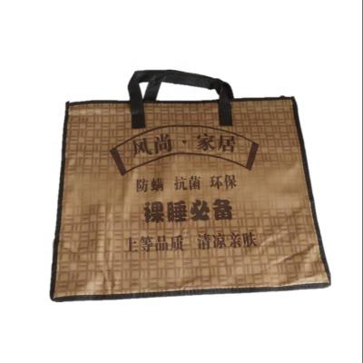 China Eco-friendly Home Textile Packaging Non Woven Bag For Bed Sheet With PVC Window for sale