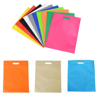 China China Eco-friendly Manufacturer Recycle D To Cut Non Woven Grocery Fabric Shopping Bags for sale