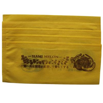 China Eco-friendly PP customized logo 40*18 40gsm printable cheap non woven fruit pouch drawstring bag for sale