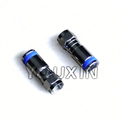 China RF CATV Rg59 Rg6 F6 Coaxial Connector Compression F Female Connector (Metal) for sale