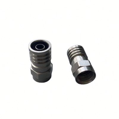 China rf 75 ohm rg59 rg6 coaxial cables on crimp connector F type for sale