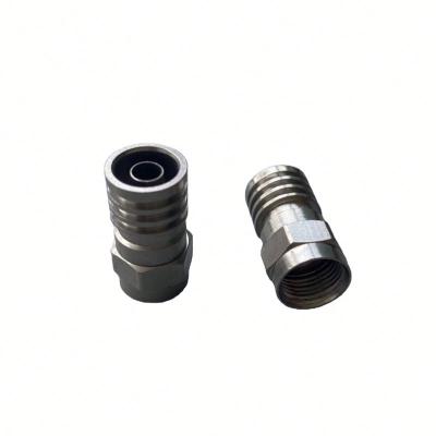 China Crimp Type RF CATV Cable Connector F Male RG11 RG59 RG6 Terminals for sale