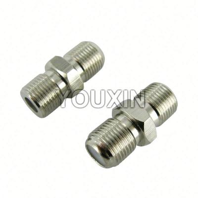 China 75 Ohm Splice Barrel F Dual Female RF CATV Connector for sale