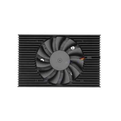 China All DF601012MB Industrial DC Cooler 87x55.6x14.8mm Radiator With 60x60x10mm Bracket Fan for sale