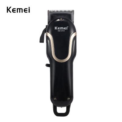 China Hotel Kemei km-3701 Portable Electric Barber Clippers Metal Professional Hair Clippers Cordless Customizable Trimmer for Men Salon for sale