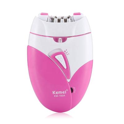 China Kemei-189A Madame Epilator Body Leg Hand Hair Hand Hair Epilator Rechargeable Electric Hair Stripper 14.80 x 4.50 x 17.30cm/5.83 x 1.77 x 6.81inch for sale