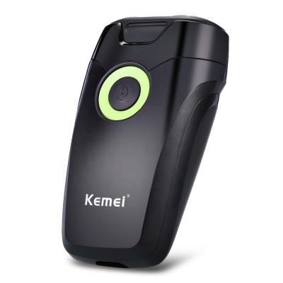 China Kemei-202A Twin Blade Rechargeable Cordless Shaver For Men Floating Twin Shaver Machine Multifunctional Strong Beard Blade Trimmer for sale