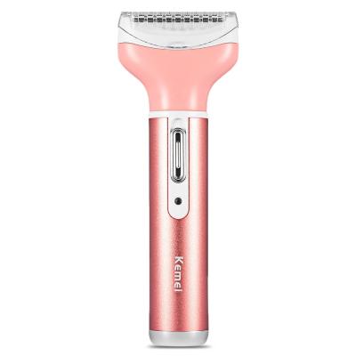 China Hotel Kemei KM-6637 4 in 1 Rechargeable Trimmer Set Women Body Shaver Beard Eyebrow Nose Lady Electric Shavers for sale