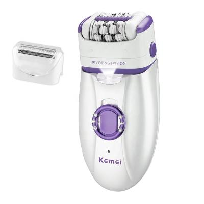 China Kemei KM-2668 Madame Body Facial Epilator Rechargeable Shaver Shaving Women Electric Hair Remover Body Depilation Machine for sale