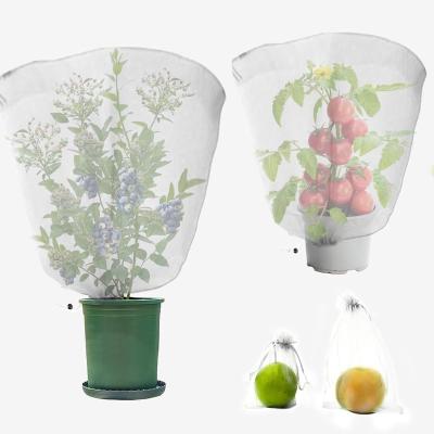 China Drawstring Design Garden Netting Plant Covers with Drawstring Fruit Protection Netting Bags for Fruits and Vegetables for sale