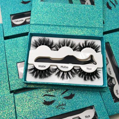 China Wholesale 25mm 22mm 20mm Fluffy Mink Eyelash 3D Luxury Mink Lashes With Packaging for sale