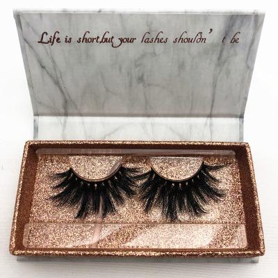 China Custom Made Siberian Strip Private Label Mink Fur 25mm Mink Lashes And Eyelash Cardboard Packing Box for sale