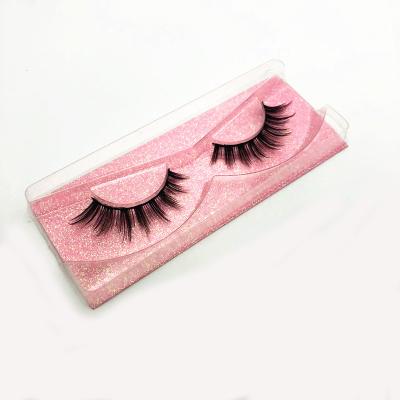 China Comfortable Wear Your Own Brand 100% Handmade Silk 3D Eyelashes With Custom Eyelash Box for sale