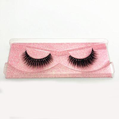 China Delicate Hot Sale Synthetic Fiber Eyelashes 3D False Silk Eyelashes Private Label for sale