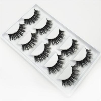 China Wear Comfortable Hot Selling 5 Pairs Lashes In One Box Soft High Quality Pre Glued Eyelashes for sale