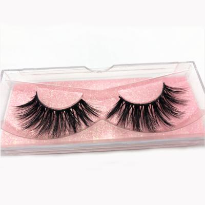 China Wholesale Natural Soft Cruelty Free Vegan Faux Mink Eyelashes Natural Looking Eyelashes With Custom Eyelash Packing Box for sale