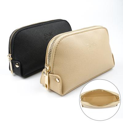 China Lightweight Custom Logo Organizer Pouch Toiletry Bag PU Leather Portable Small Travel Makeup Bag Waterproof Cosmetic Bag For Women for sale