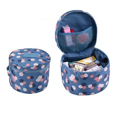 China Durable Factory Direct Custom Round Make Up Bag , Wholesale Cylinder Storage Bag For Lady Travel for sale